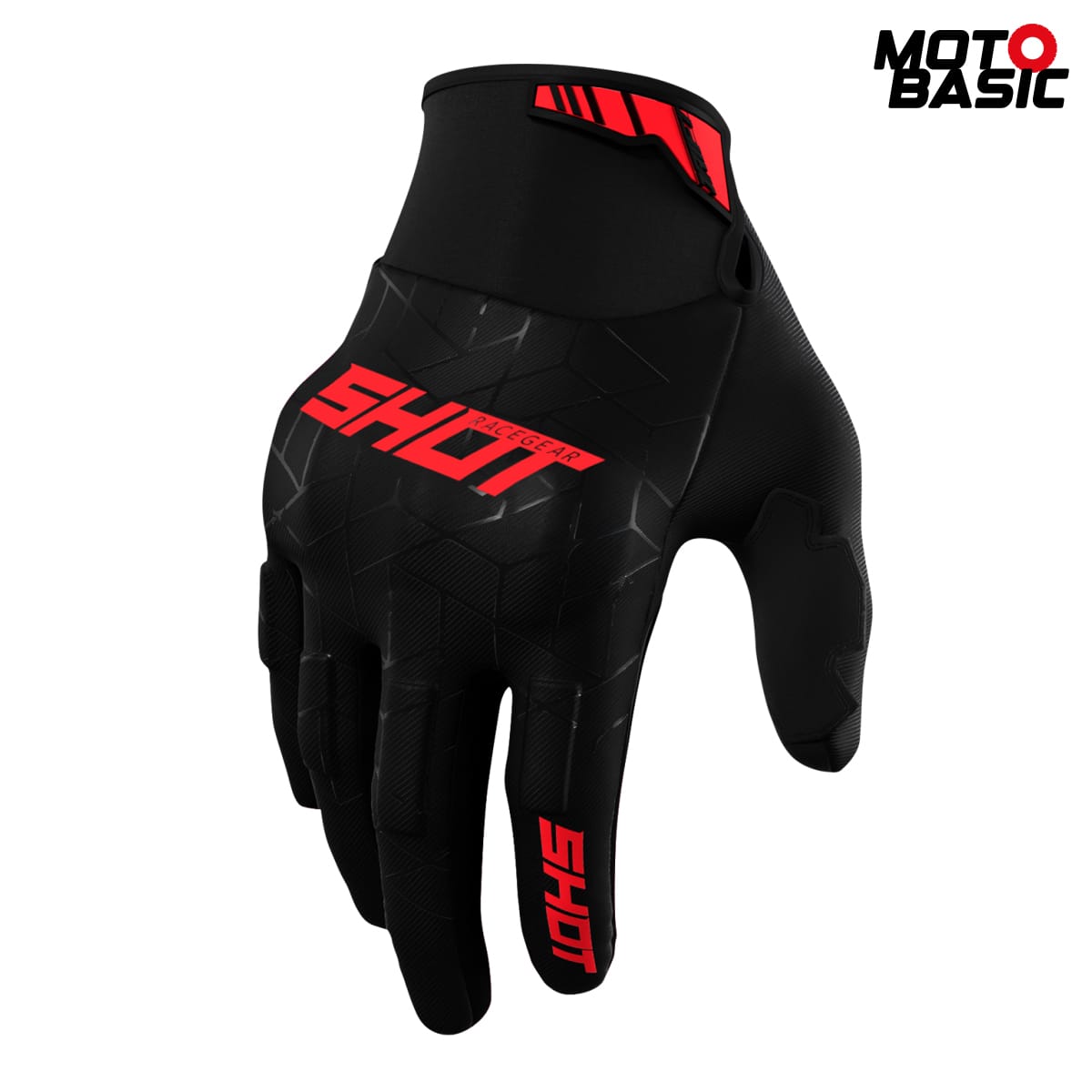 Guantes SHOT Drift Spider Negro/Rojo