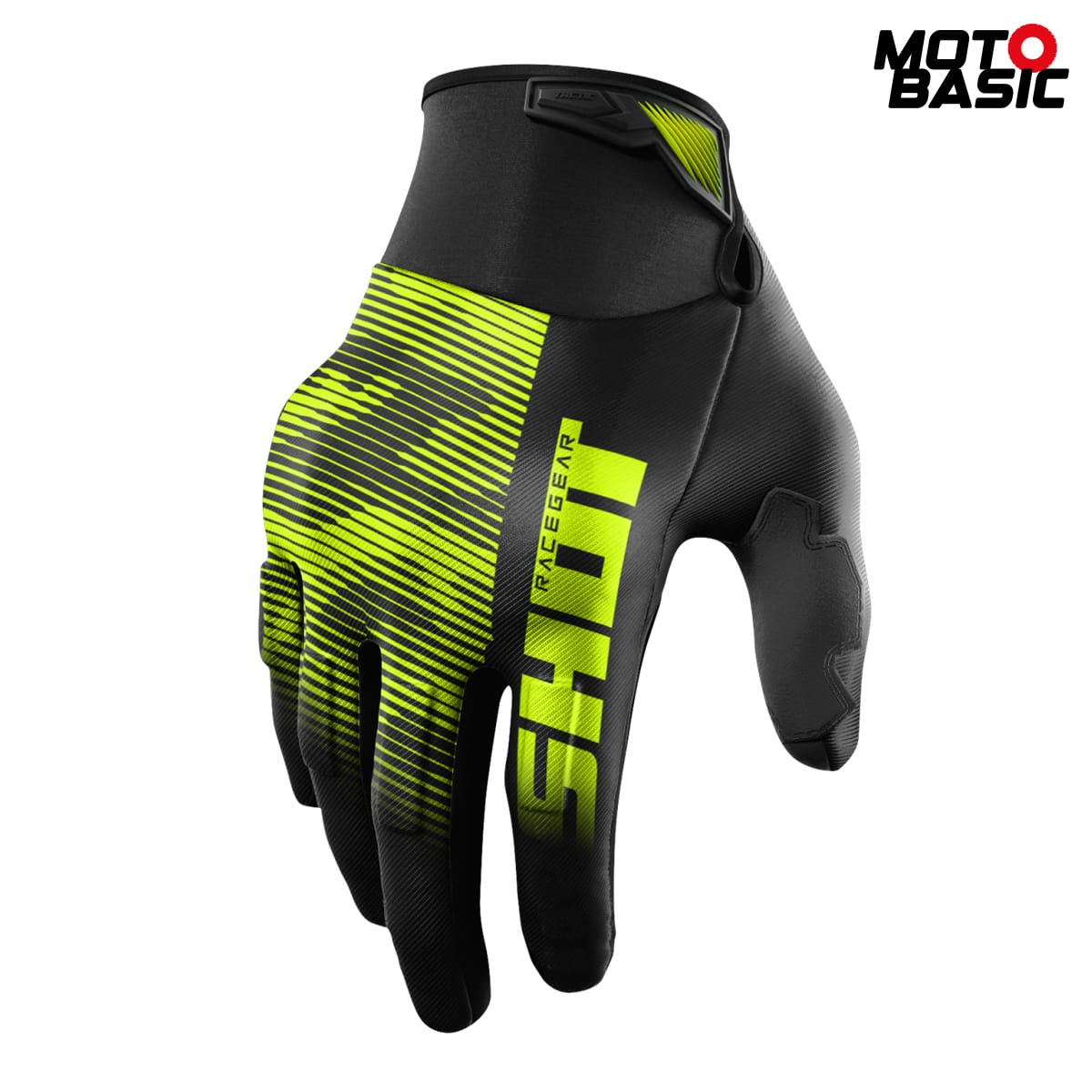 Guantes SHOT Drift Tactic Negro/Amarillo Fluor