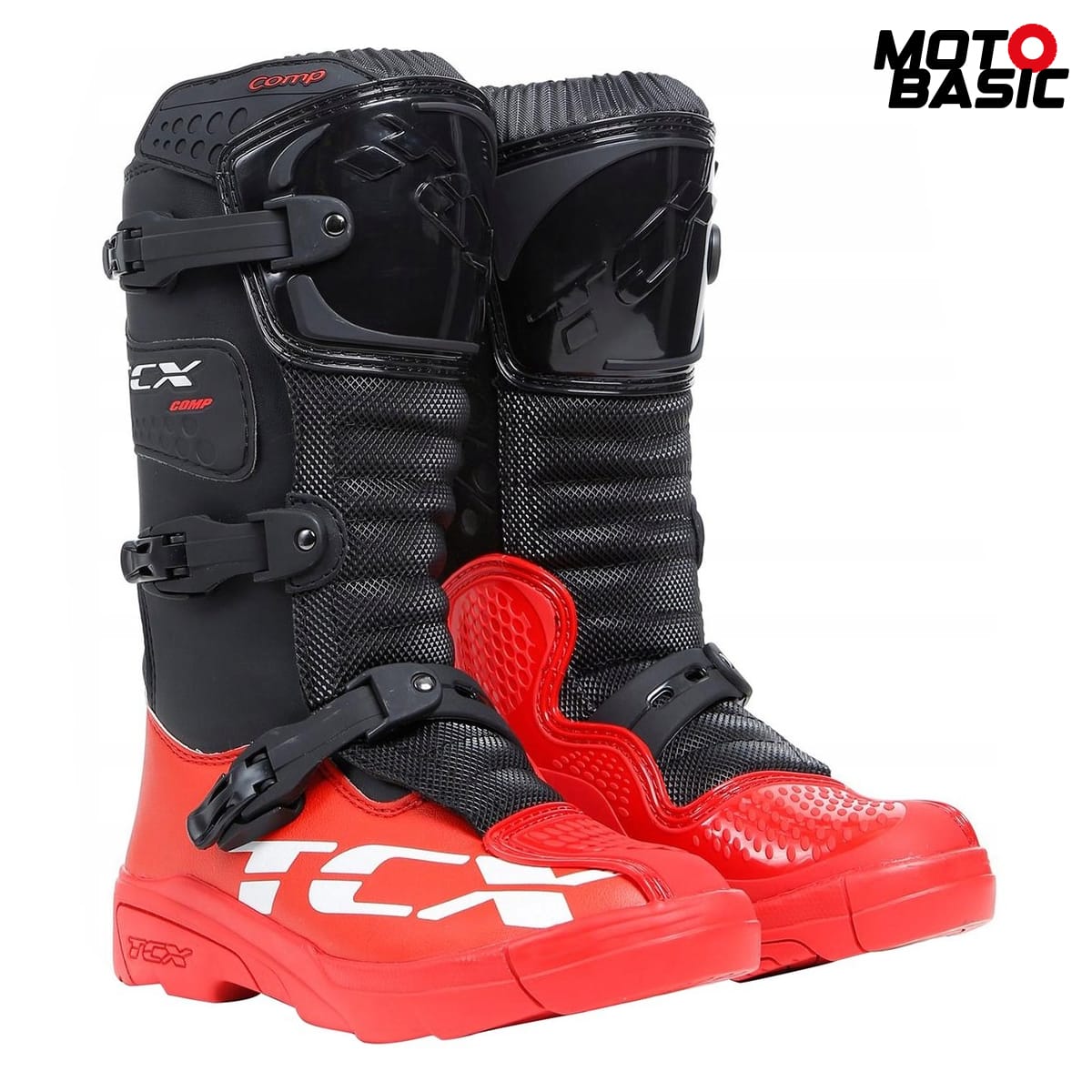 Botas TCX Comp Kid Negro/Rojo