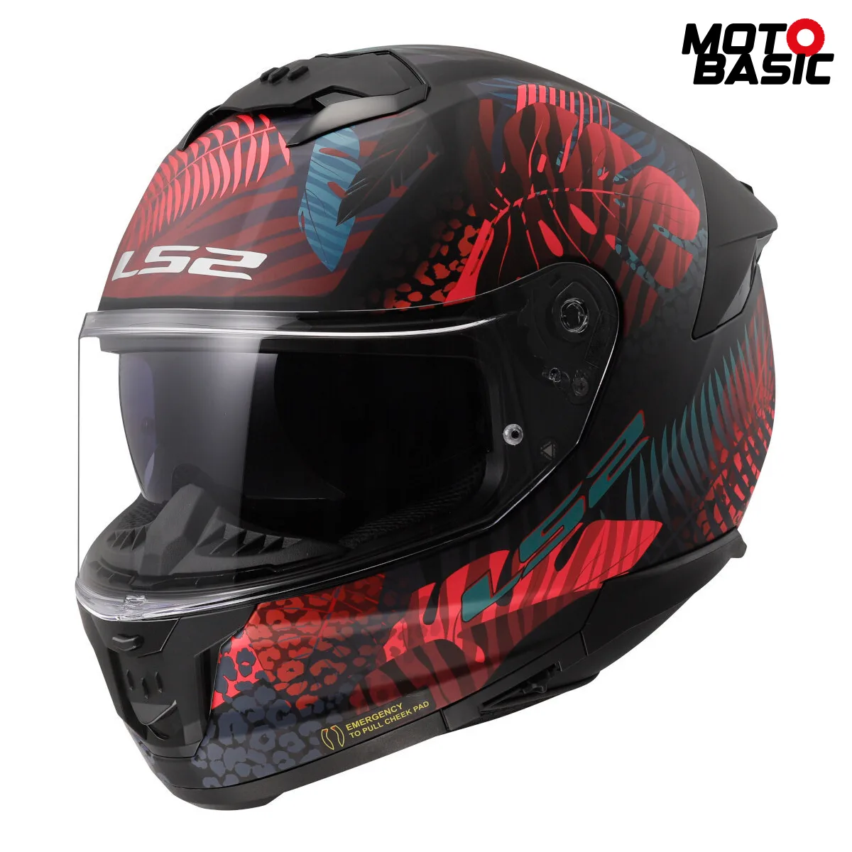 Casco LS2 Stream II Jungle Negro Mate/Rosa/Azul