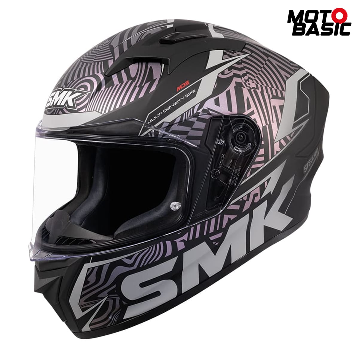 Casco SMK Stellar Fury Negro Mate/Gris