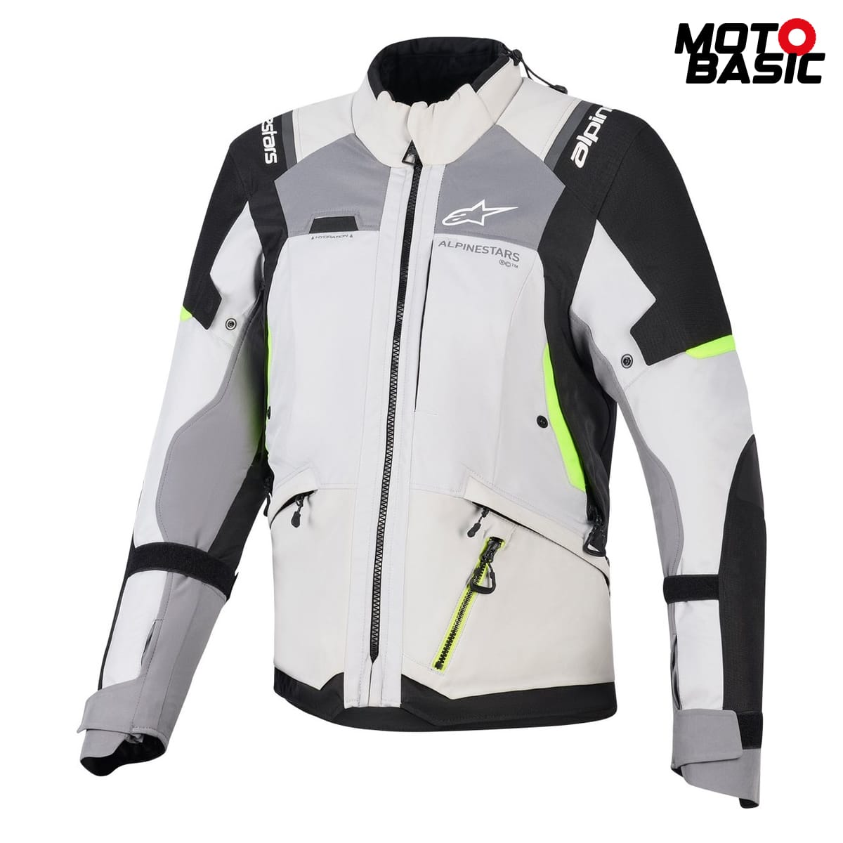 Chaqueta ALPINESTARS Stella Andes V4 Drystar Lady Gris Hielo/Gris/Negro/Amarillo Fluor