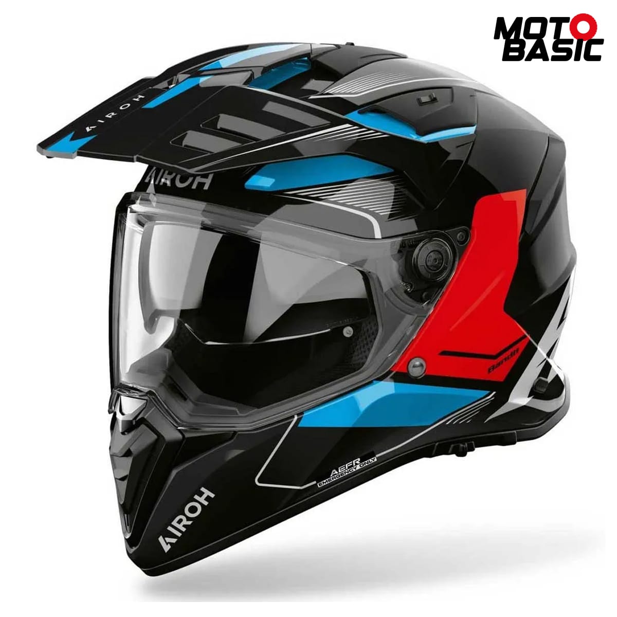 Casco AIROH Bandit Tune Negro/Azul/Rojo