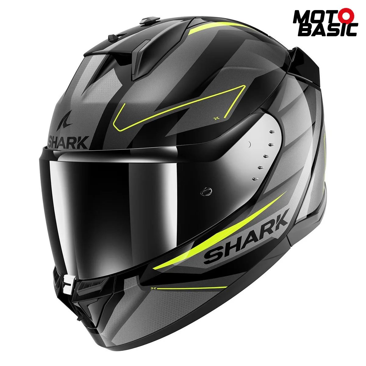 Casco SHARK D-Skwal 3 Sizler Negro/Antracita/Amarillo Fluor