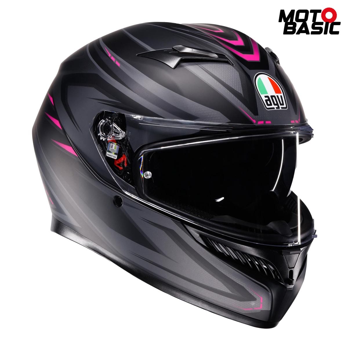 Casco AGV K3 Syth Negro Mate/Rosa