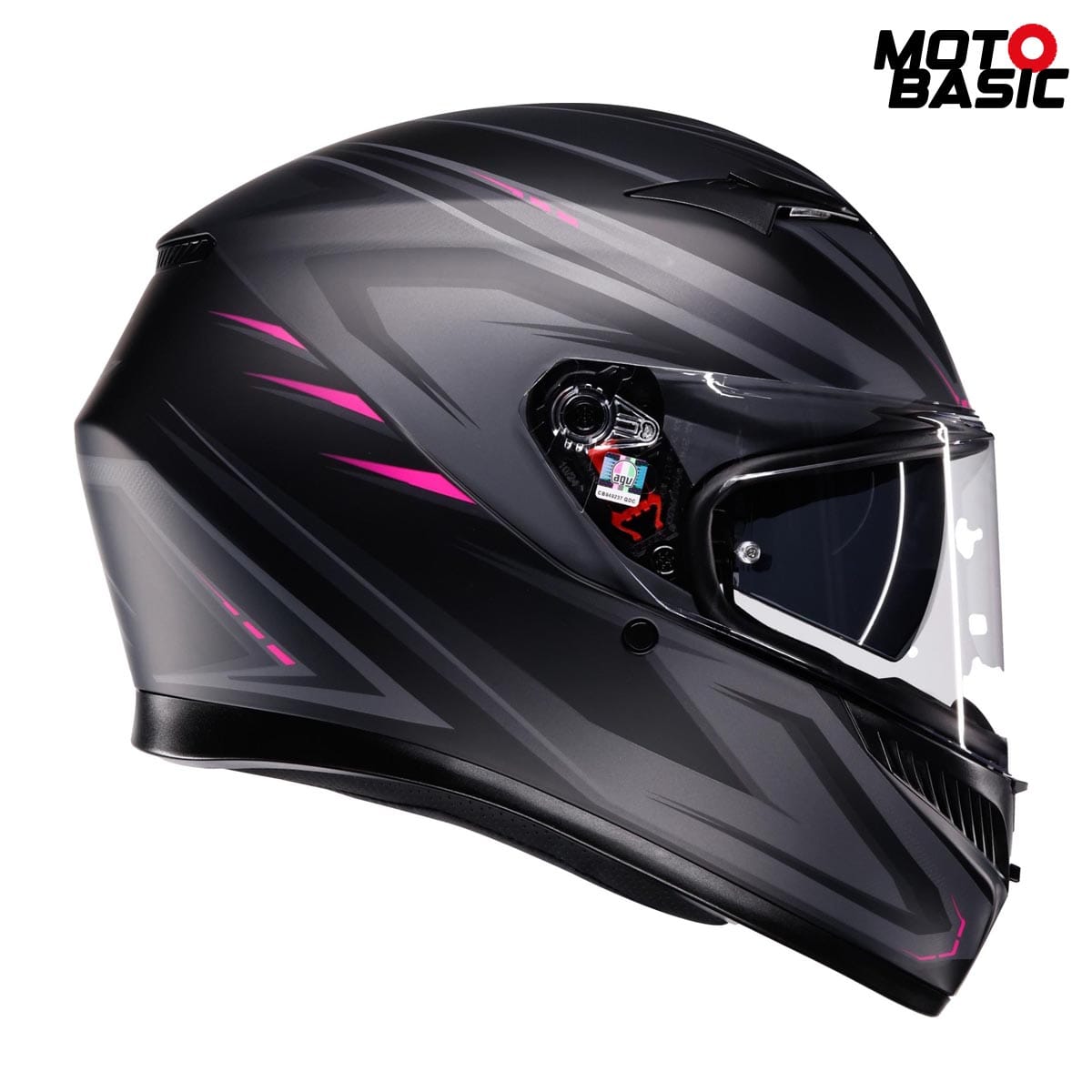 casco-agv-k3-syth-negro-mate-rosa 3