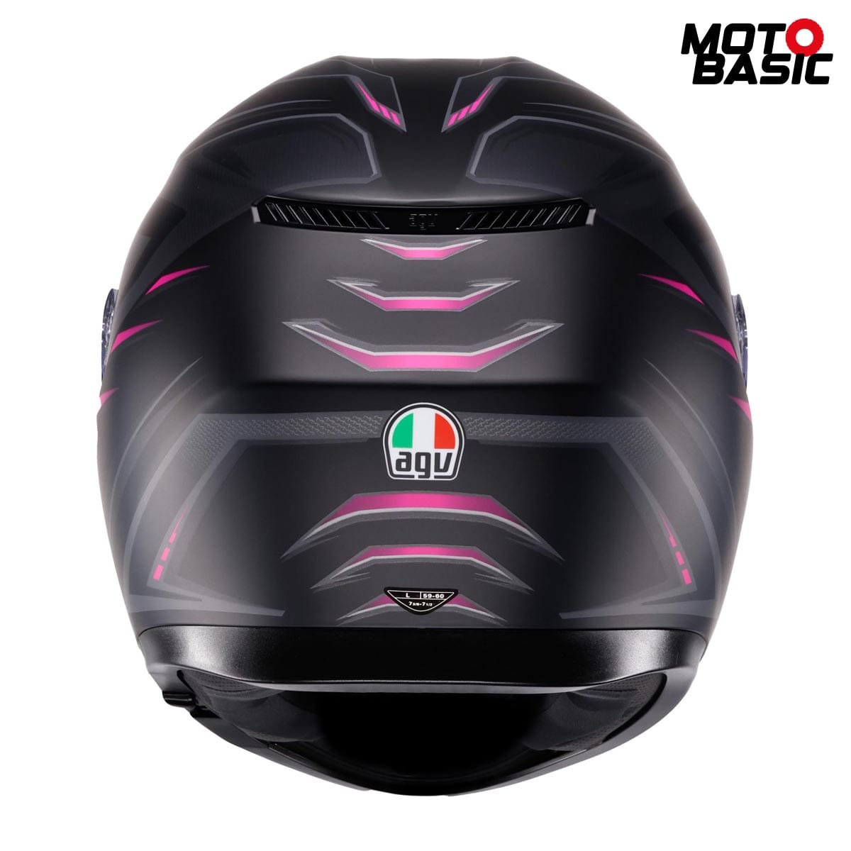 casco-agv-k3-syth-negro-mate-rosa 6