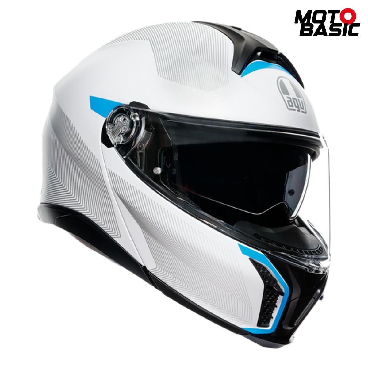 Casco AGV Tourmodular Frequency Light Gris/Azul
