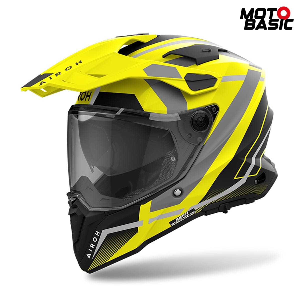 Casco AIROH Commander 2 Mavick Amarillo Mate/Gris/Negro