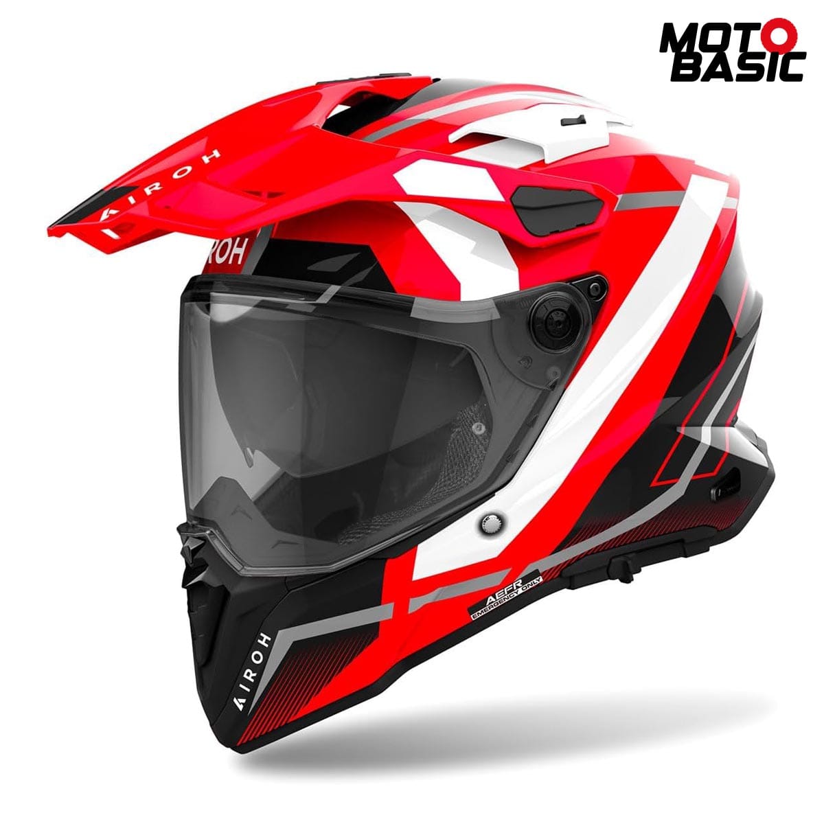 Casco AIROH Commander 2 Mavick Rojo/Blanco/Negro