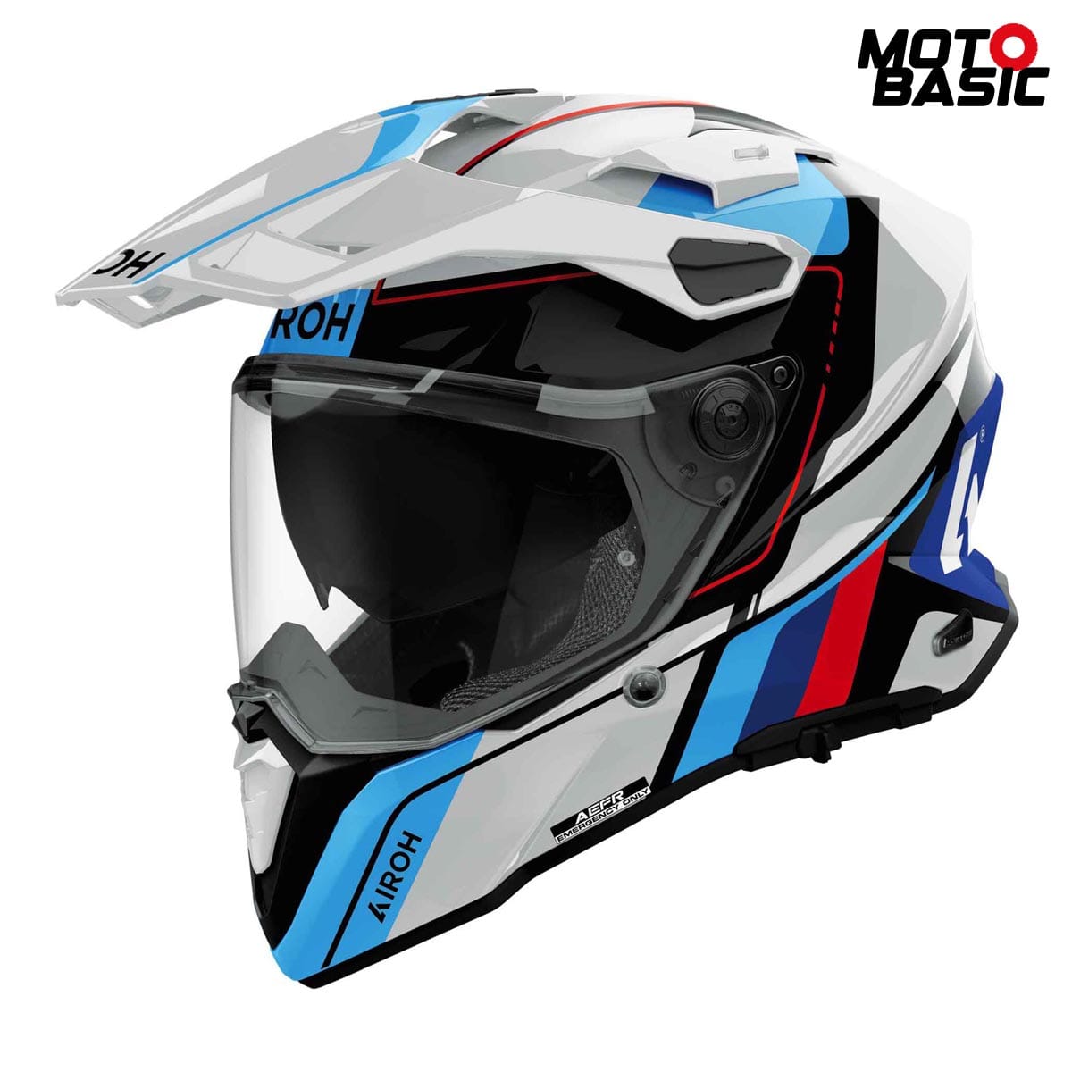 Casco AIROH Commander 2 Skip Blanco/Rojo/Azul