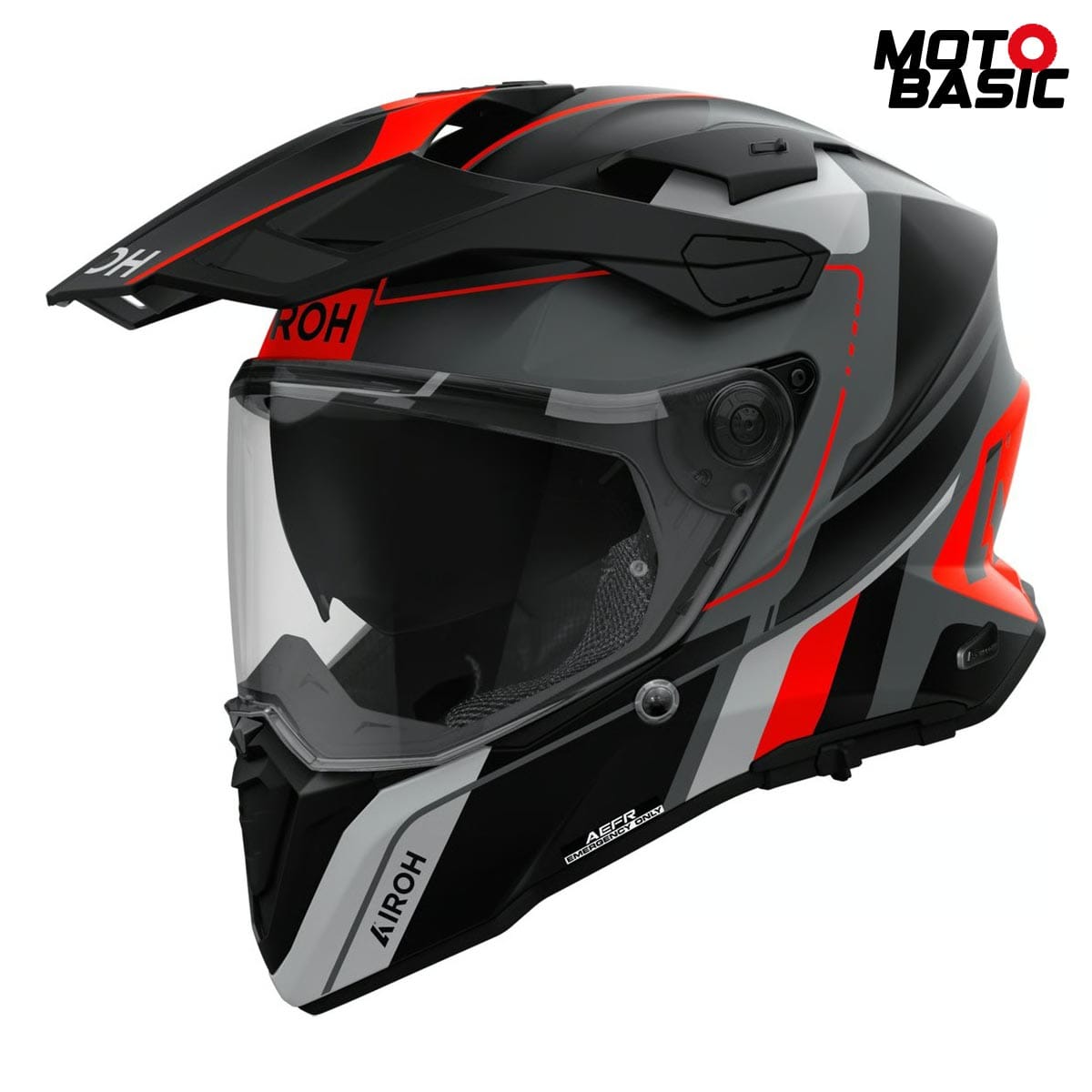 Casco AIROH Commander 2 Skip Naranja Mate/Gris/Negro