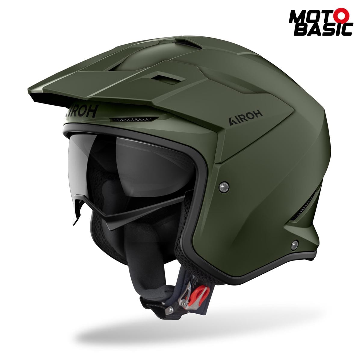 Casco AIROH Kombakt Color Verde Militar Mate
