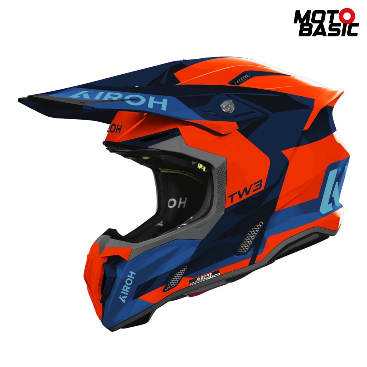 Casco AIROH Twist 3 Fancy Naranja/Azul