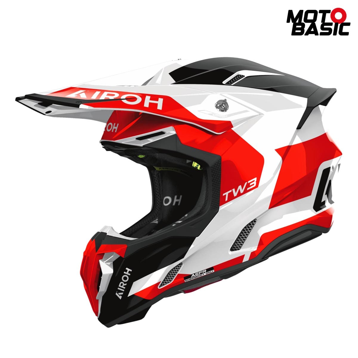 Casco AIROH Twist 3 Fancy Rojo/Blanco/Negro