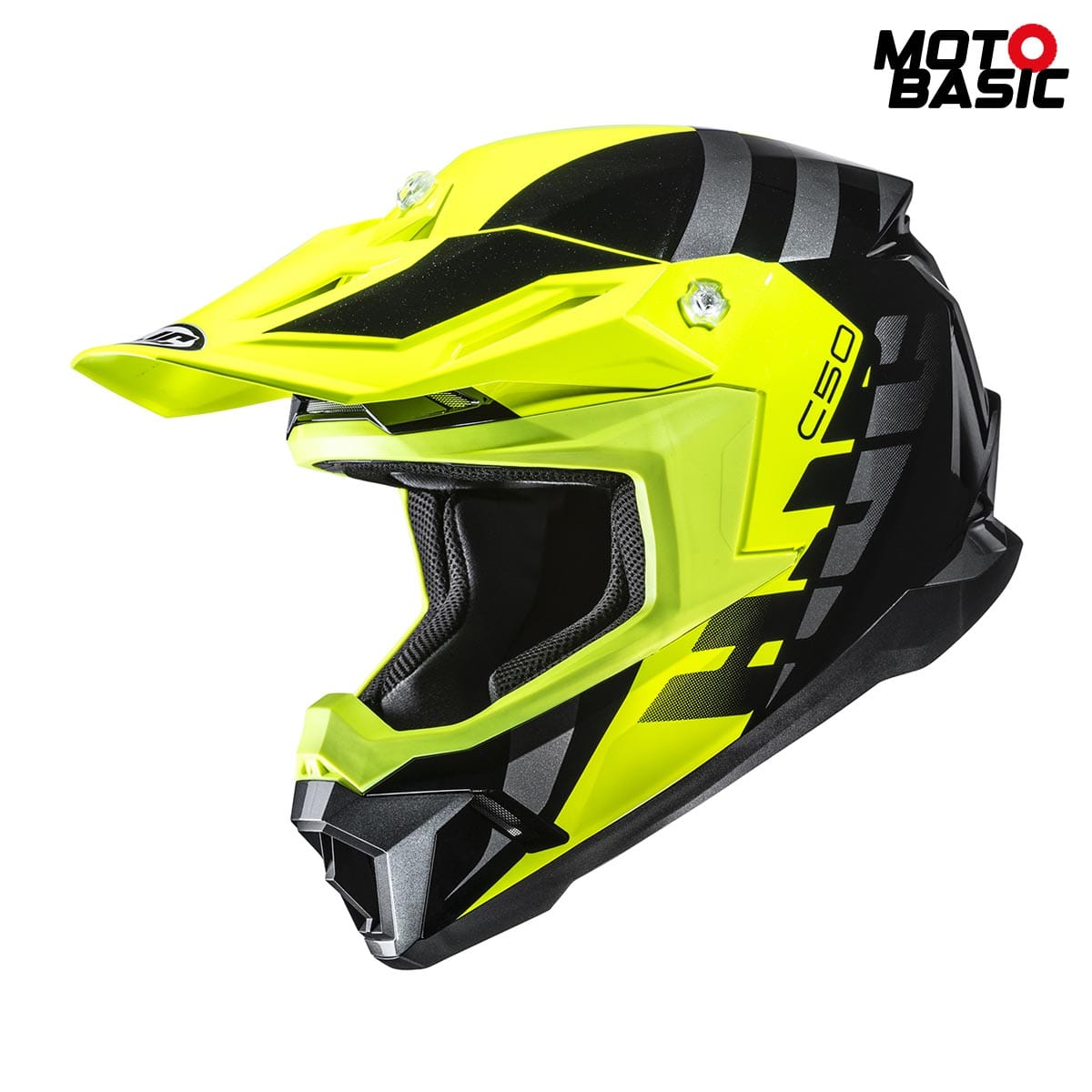 Casco HJC C50 Mirage Negro/Amarillo Fluor