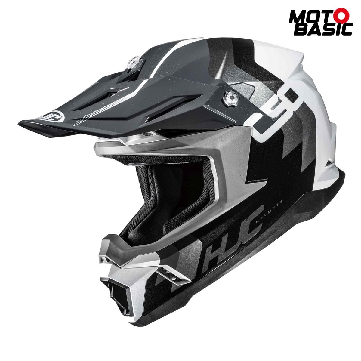 Casco HJC C50 Primal Negro/Gris/Blanco