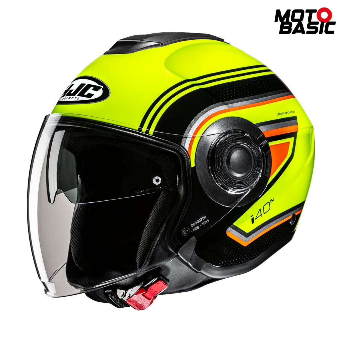 Casco HJC i40N Linia Negro/Amarillo Fluor