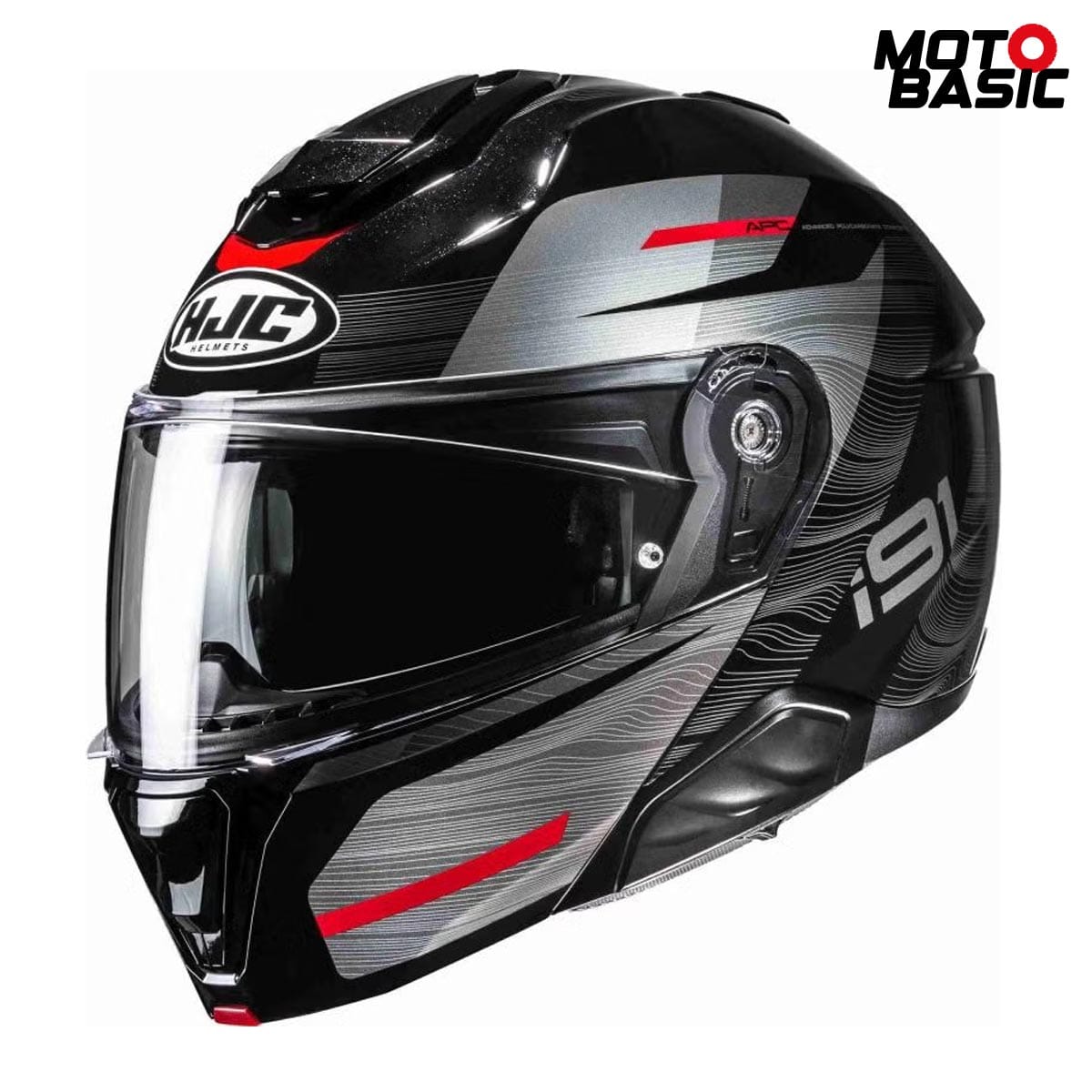 Casco HJC i91 Dusk Negro/Gris/Rojo