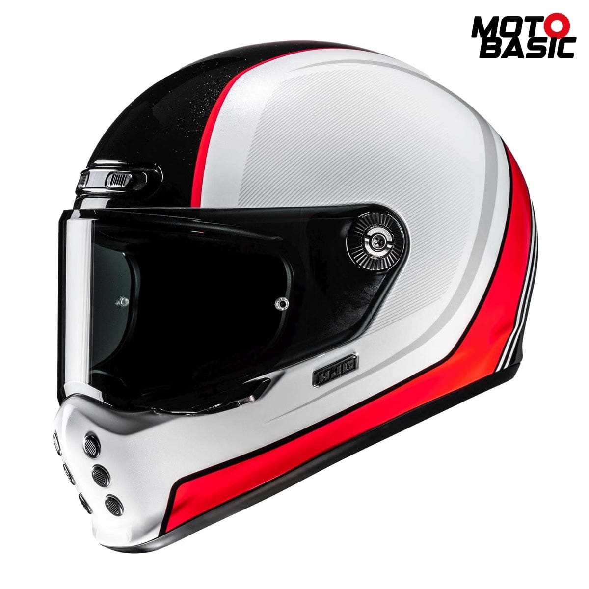 Casco HJC V10 Hodu Blanco/Negro/Rojo