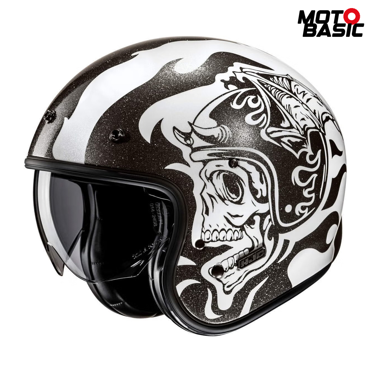 Casco HJC V31 Flame Negro/Blanco