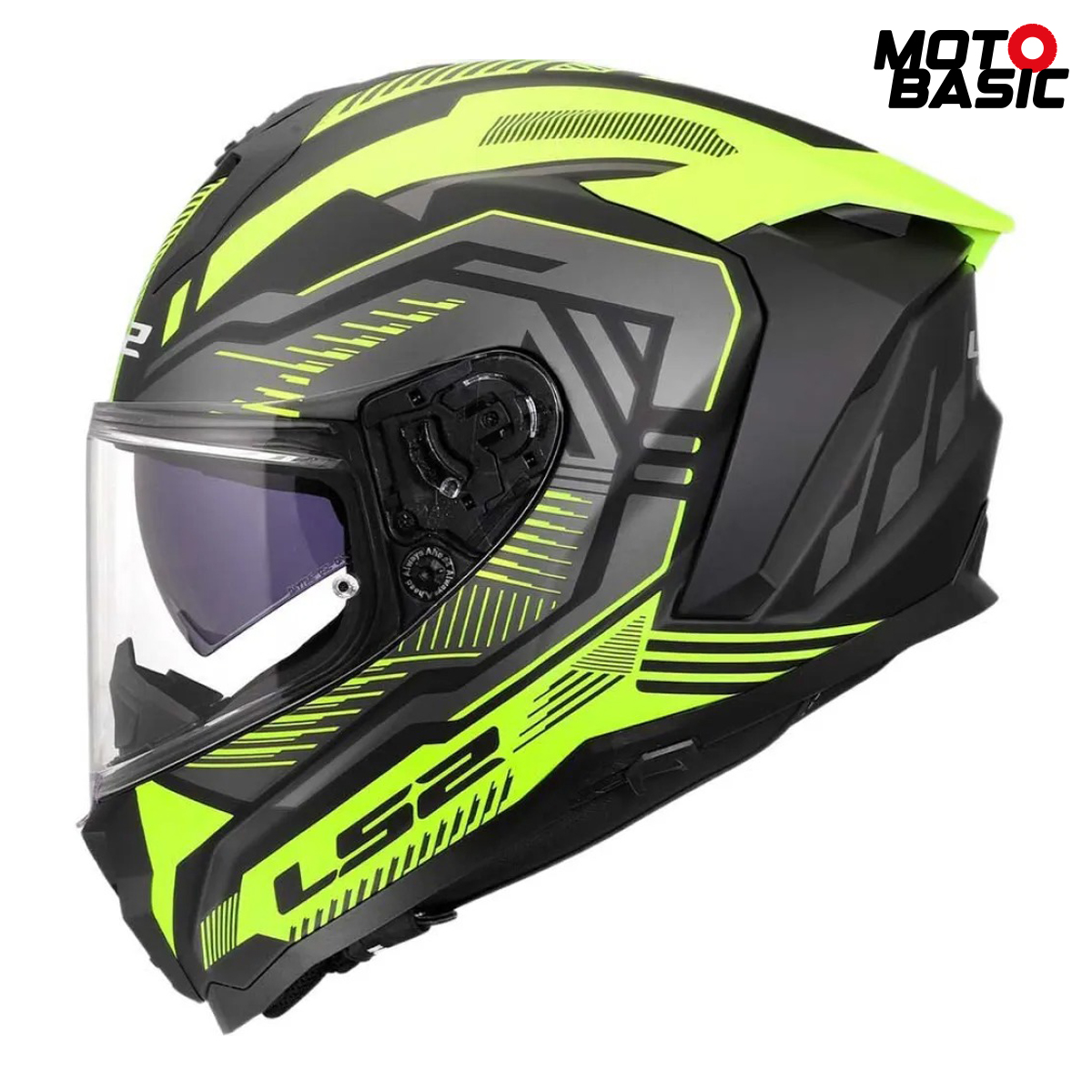 Casco LS2 Challenger II Dravix Negro Mate/Amarillo Fluor