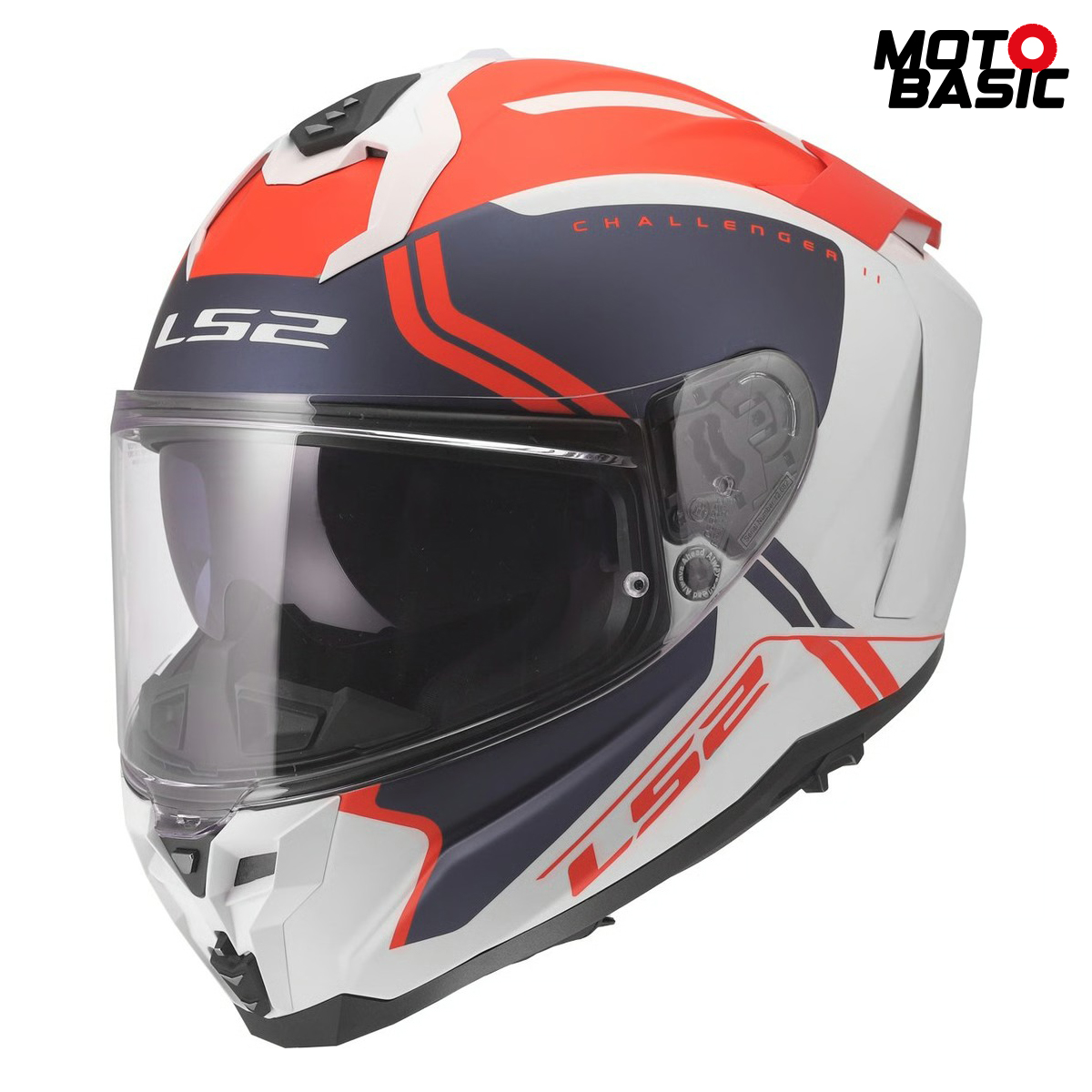 Casco LS2 Challenger II Titan Blanco Mate/Azul/Rojo