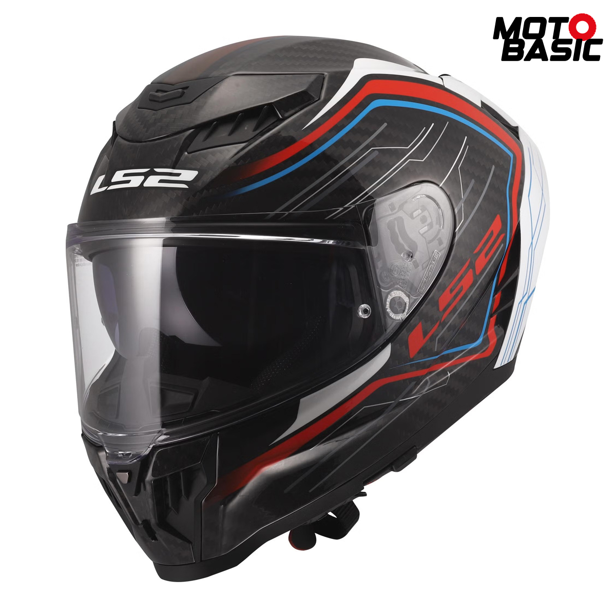Casco LS2 Dragon Subic Negro/Blanco/Azul/Rojo