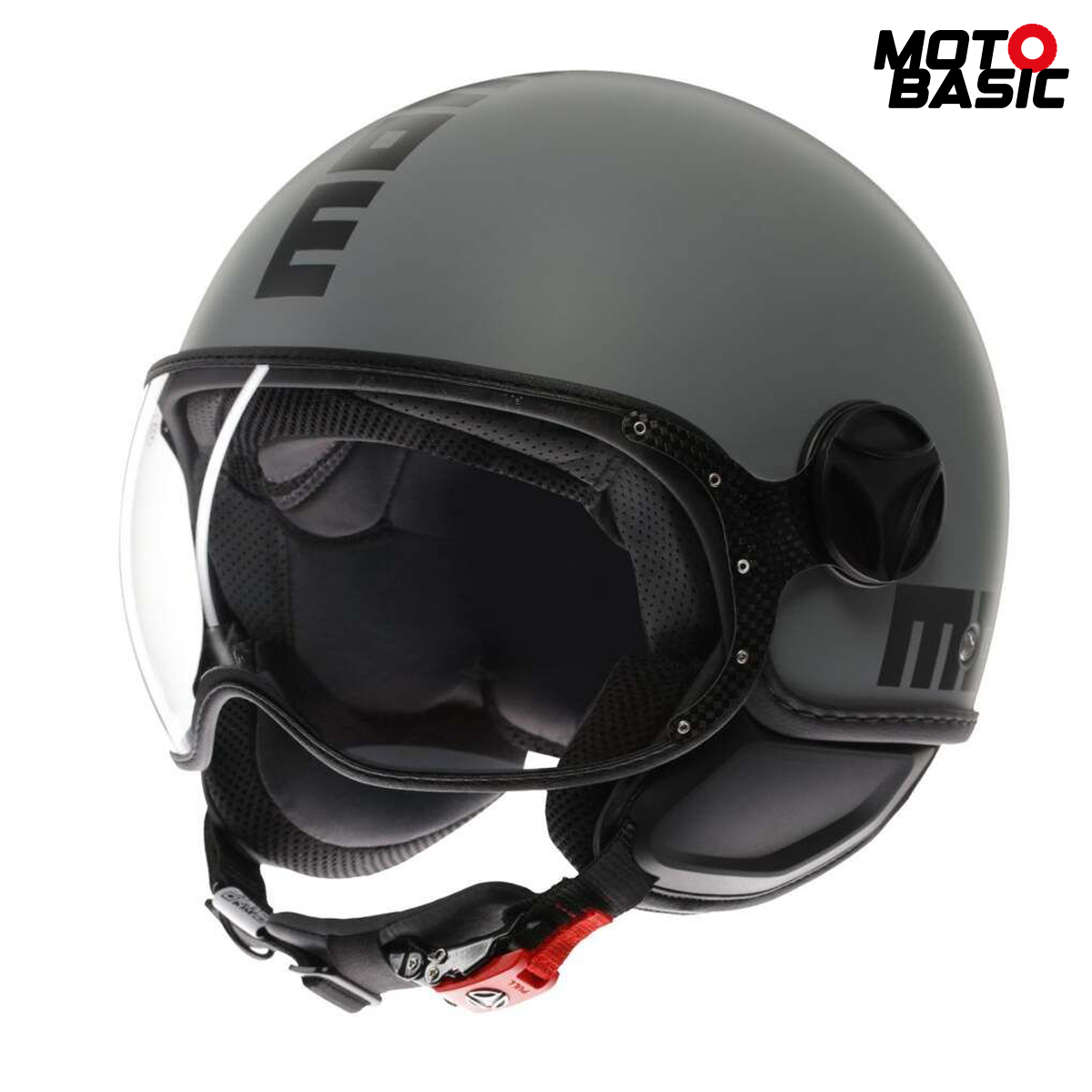 Casco MOMODESIGN FGTR Classic Mono Gris Mate/Negro
